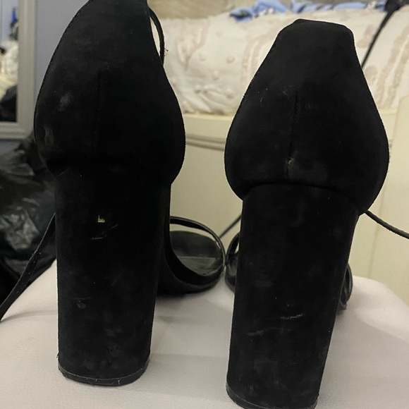 Lulu’s Black Suede Ankle Strap Heels - Picture 6 of 6